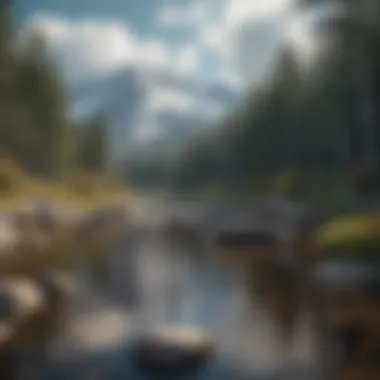Stunning view of the White Mountains in New Hampshire