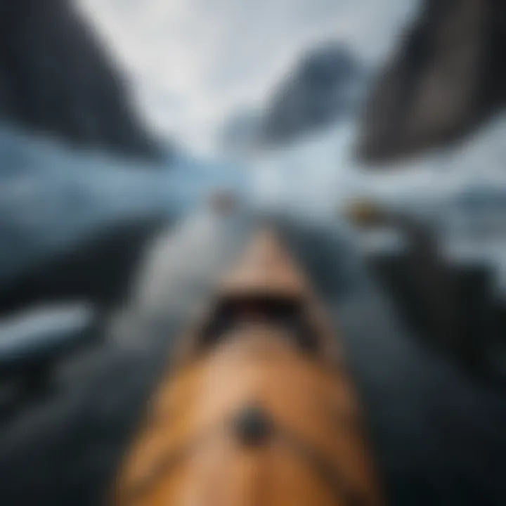 Traditional Inuit Kayak on Arctic Waters
