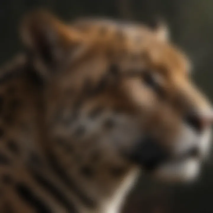 Male Jaguar Profile Profile view of a large male jaguar displaying its impressive size