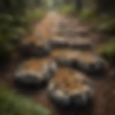 Jaguar's Paw Prints in the Forest