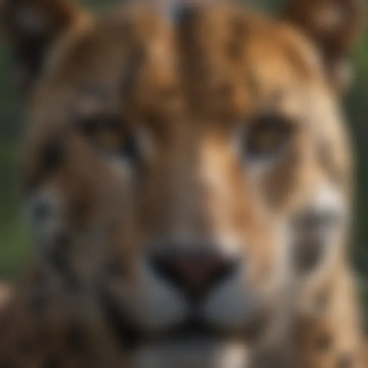 Close-up of a jaguar's powerful gaze in the forest