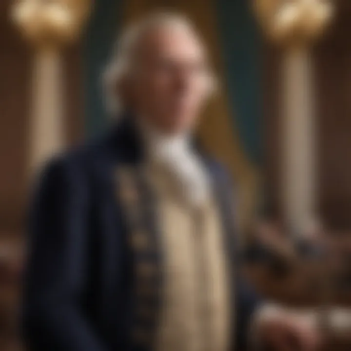 James Madison standing at the Constitutional Convention