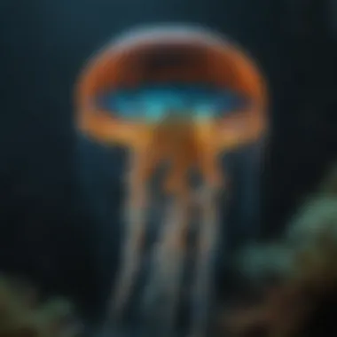 Bioluminescent Symphony in Jellyfish Habitat