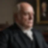 Portrait of John Quincy Adams in contemplation