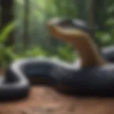 A majestic king cobra in its natural habitat.