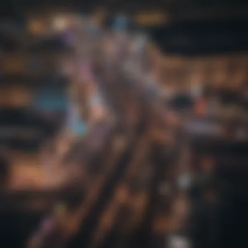 Aerial view of Las Vegas Strip at night