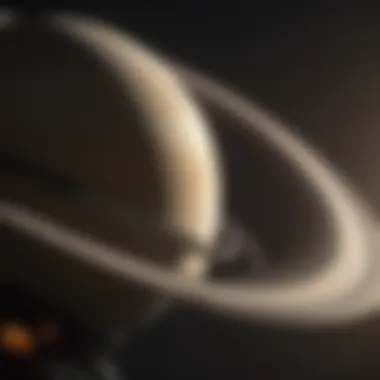 Saturn's Ring Observation Illustration of a telescope observing the rings of Saturn