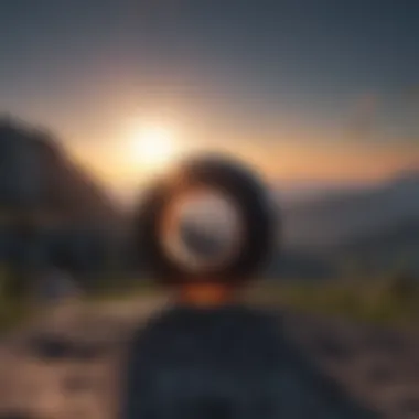 Stunning solar eclipse over mountain silhouette