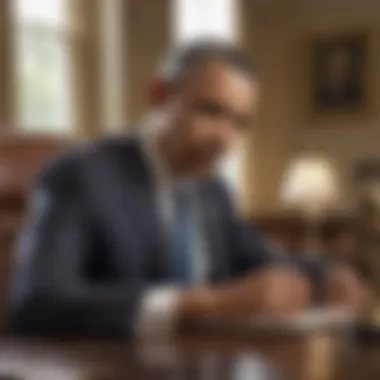 Barack Obama signing crucial legislation into law