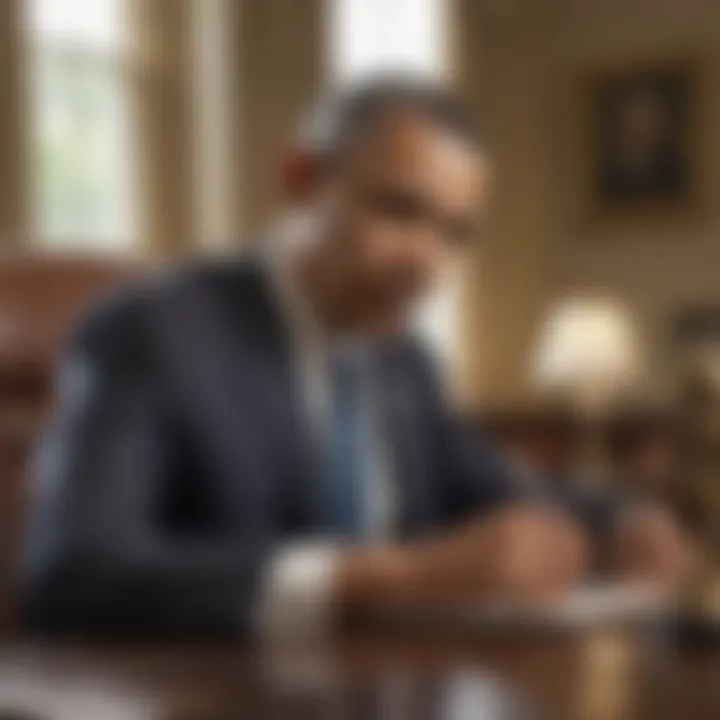 Barack Obama signing crucial legislation into law