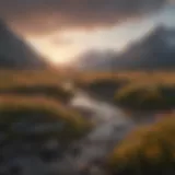 A breathtaking view of the Montana mountains at sunrise