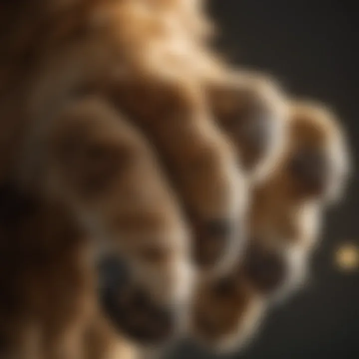 Detailed Close-Up of Lion's Powerful Paws