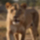Majestic Lioness Leading the Hunt