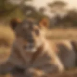 Lioness Napping in the Savanna