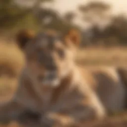Lioness Napping in the Savanna