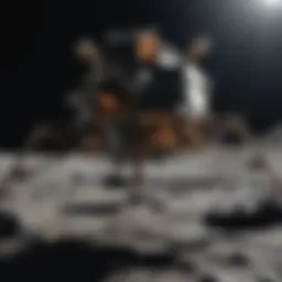 Apollo 11 Lunar Module Descending to the Moon's Surface