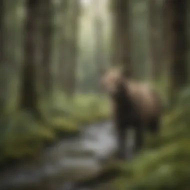 Lush green forests and wildlife of Alaska