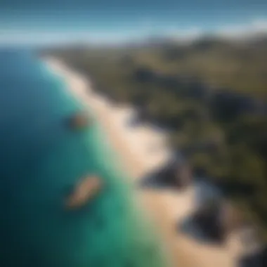 Breathtaking Aerial View of Madagascar's Coastline Aerial view of Madagascar's stunning coastline and crystal-clear waters