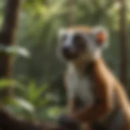 A vibrant rainforest showcasing Madagascar's unique flora