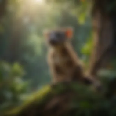 A vibrant view of Madagascar's unique rainforest ecosystem filled with diverse plant life.