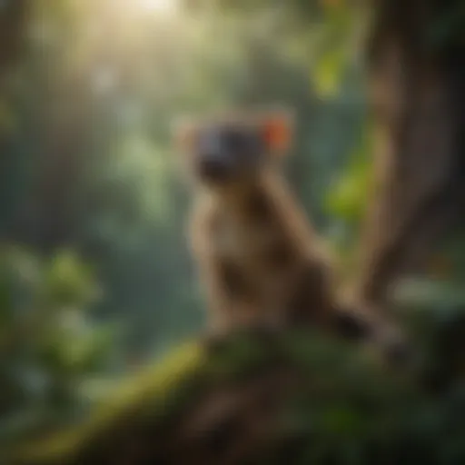 A vibrant view of Madagascar's unique rainforest ecosystem filled with diverse plant life.