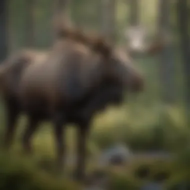 Majestic moose in the wilderness