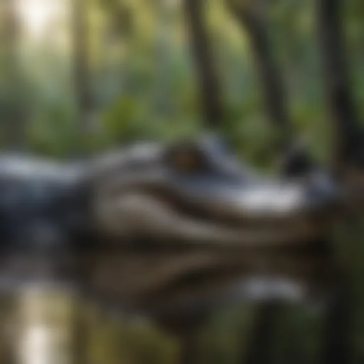 Majestic American Alligator in the Everglades