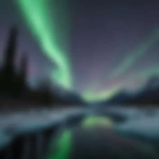 Majestic Aurora Borealis dancing over Alaska's sky