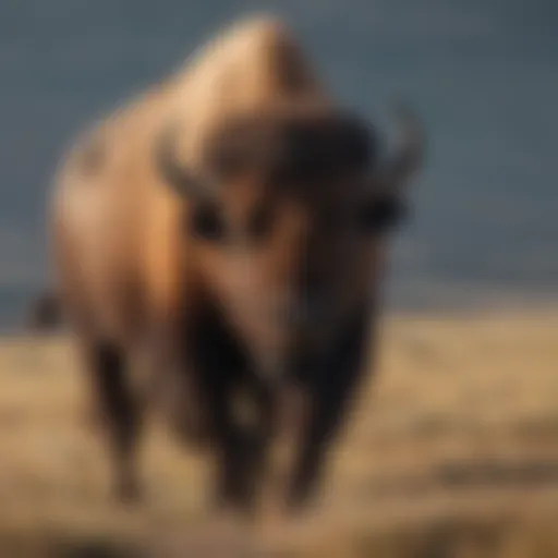 Majestic Bison roaming the Wyoming plains