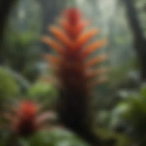 Majestic Bromeliads in Rainforest Canopy