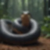Majestic cobra poised to strike in the wild