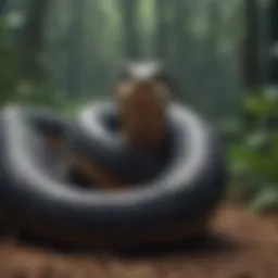 Majestic cobra poised to strike in the wild