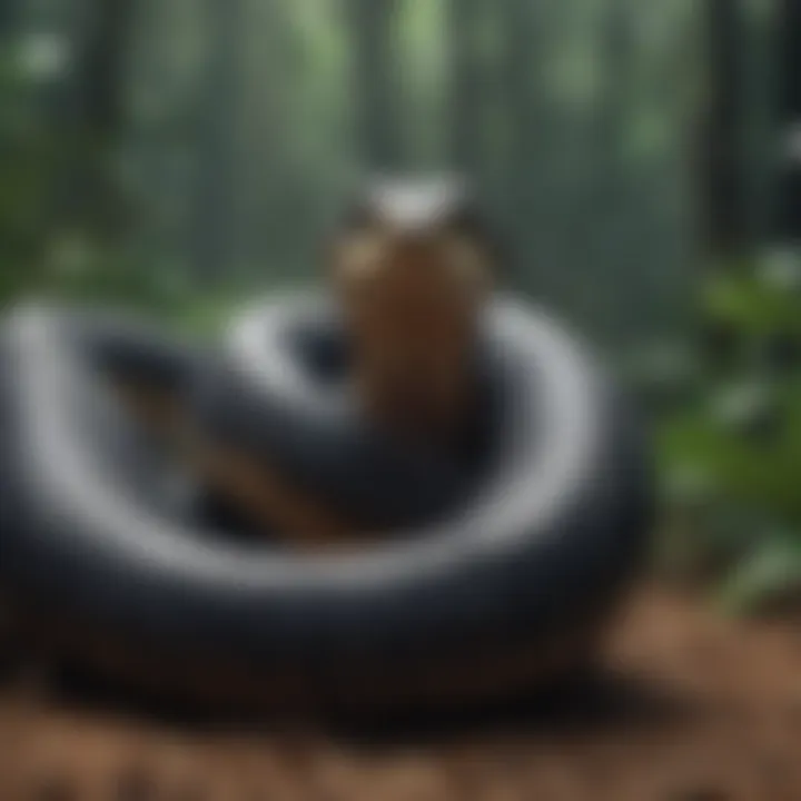 Majestic cobra poised to strike in the wild