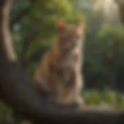 Majestic feline poised in natural habitat