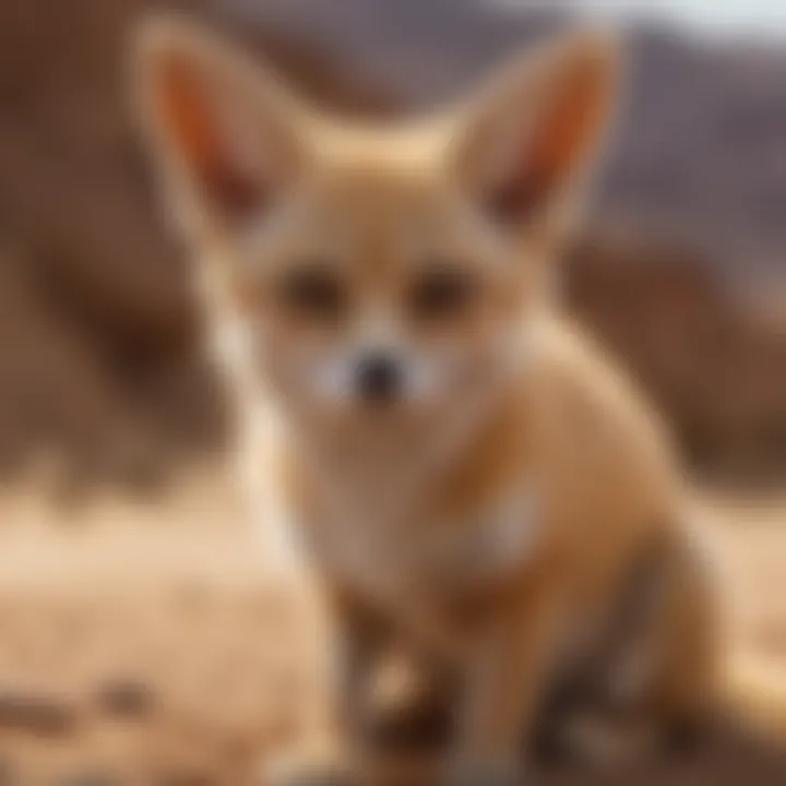 Majestic Fennec Fox in Desert