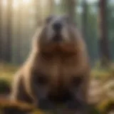 Majestic Groundhog in its Natural Habitat