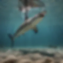 Majestic Hammerhead Shark Swimming