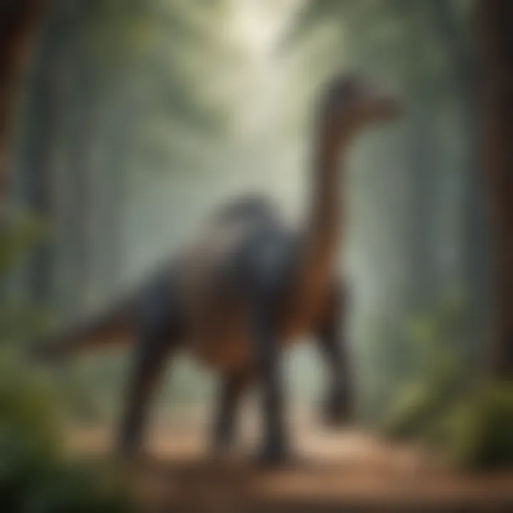 Artist's Rendition of Majestic Long-necked Sauropod Dinosaur