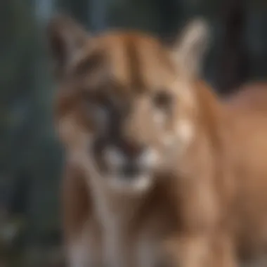 Majestic mountain lion in its natural habitat