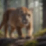 Majestic Mountain Lion Roaming in the Wilderness