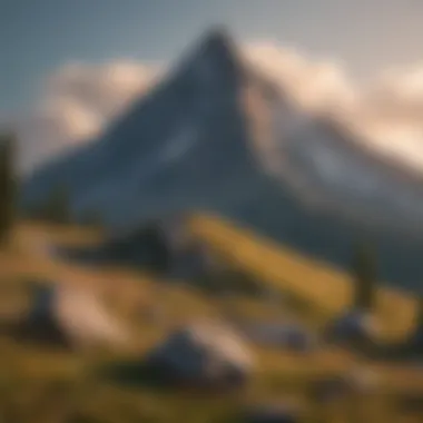 Majestic Mountain Peak in Montana Majestic Mountain Peak in Montana