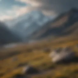 Majestic mountain peaks in Denali National Park