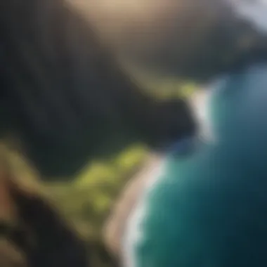 Aerial view of majestic Na Pali Coast, Hawaii