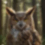 Majestic Owl with Horns in Forest