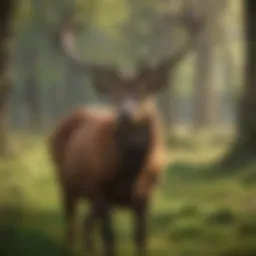 Majestic Red Deer in Irish Countryside
