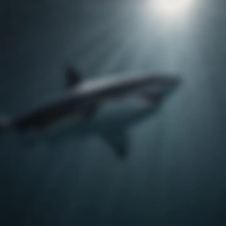 Majestic Silhouette of a Great White Shark