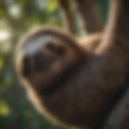 Majestic Sloth Resting in Canopy
