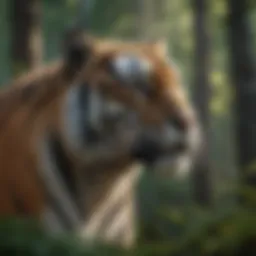 Majestic Tiger in Dense Forest