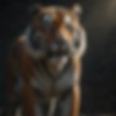 Majestic tiger in the shadows