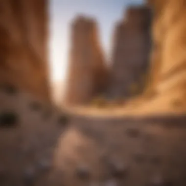 Majestic views of Monument Rocks at dawn